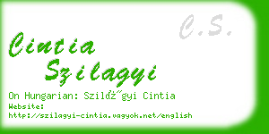 cintia szilagyi business card